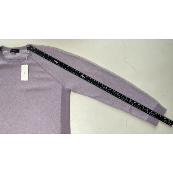 VINCE Sweater Mens XXL Purple Knit Wool Cashmere Preppy Basic Pullover Crewneck - Picture 9 of 12